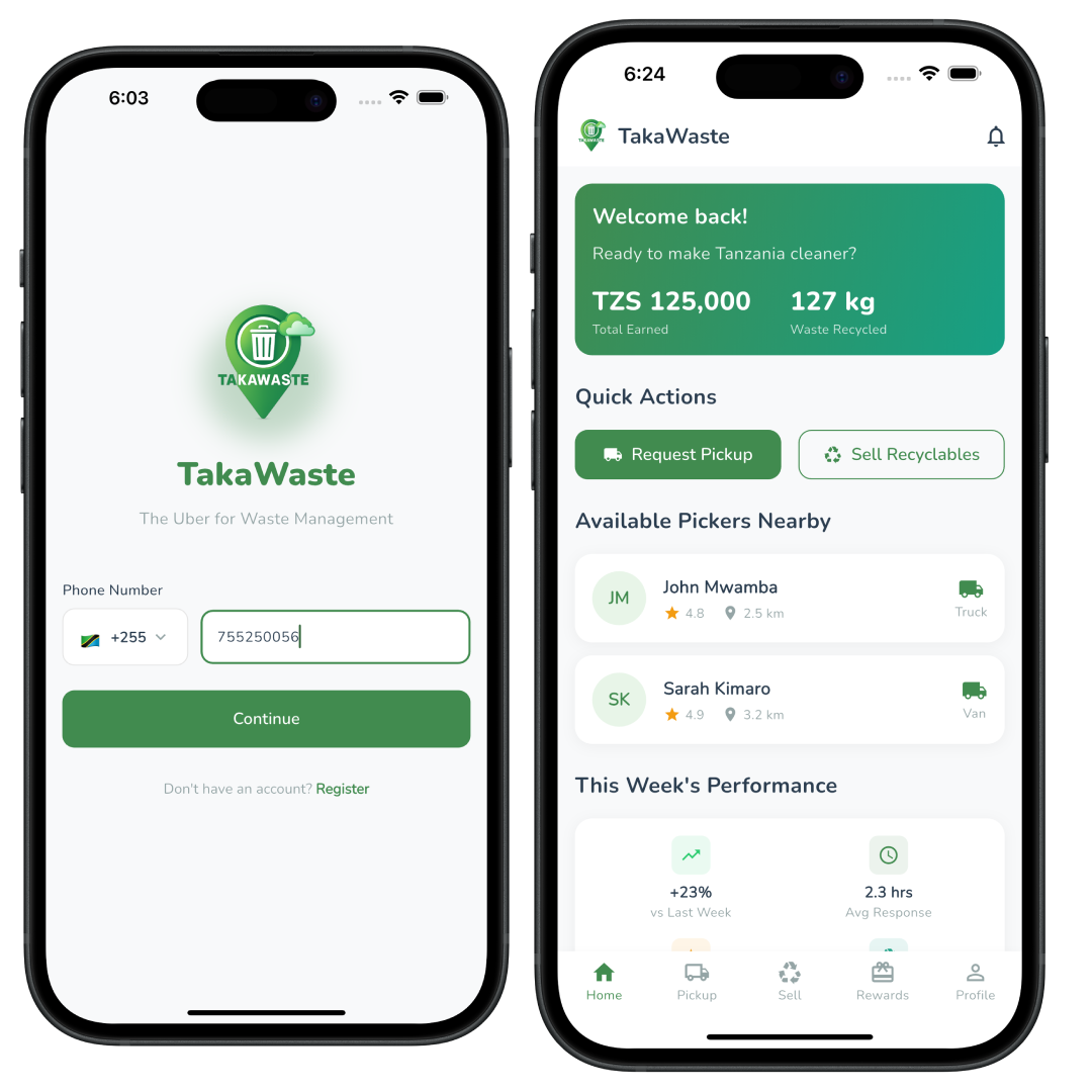 TakaWaste platform preview